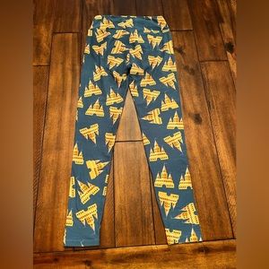 Lularoe Leggings “one size”.  Lightly used. Castles “Disney”.